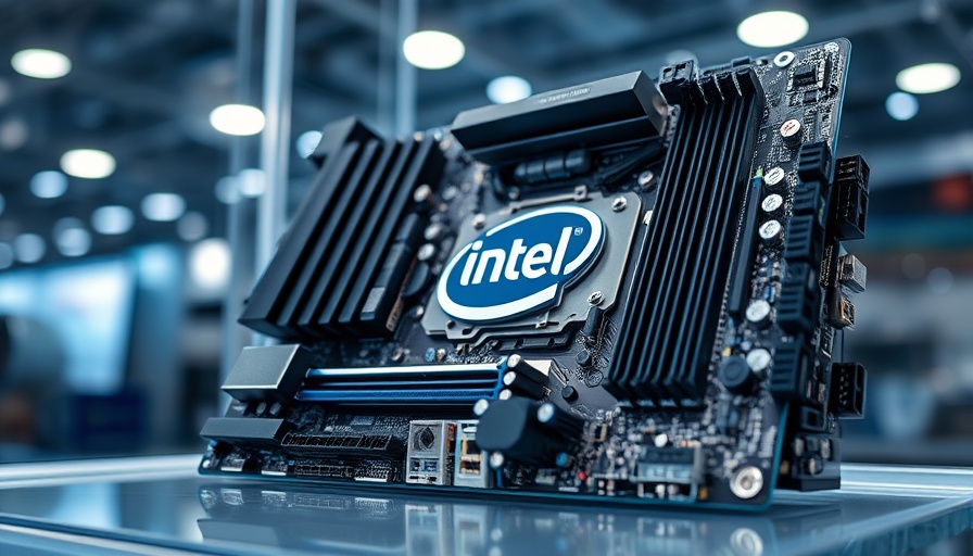 Intel motherboard on display reflecting manufacturing changes.