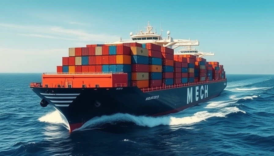 Cargo ship navigating the ocean, illustrating higher tariffs.