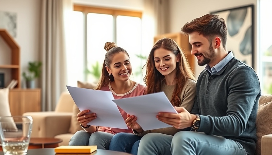 A couple negotiating after home inspection in a modern living room.