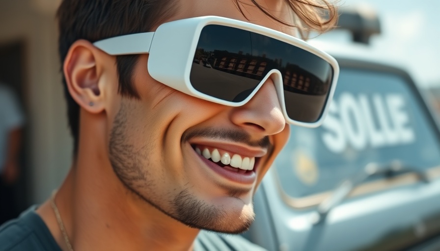 Man with white sunglasses smiling outdoors, related to OpenAI funding news.