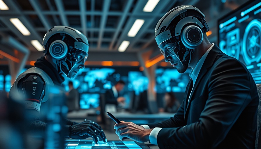 AI Agents working with humans in a tech office illustrating collaboration.