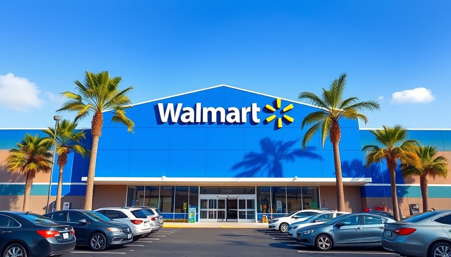 Walmart store with blue facade, CEO resignation impact.