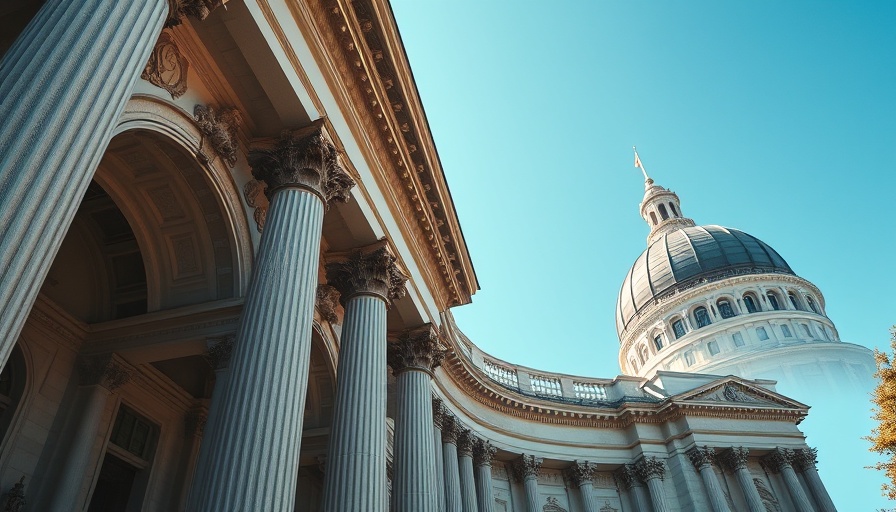 Governmental building representing Senate confirmation delays.