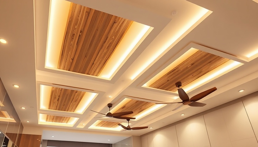 Contemporary 2025 false ceiling designs with wood and lighting.