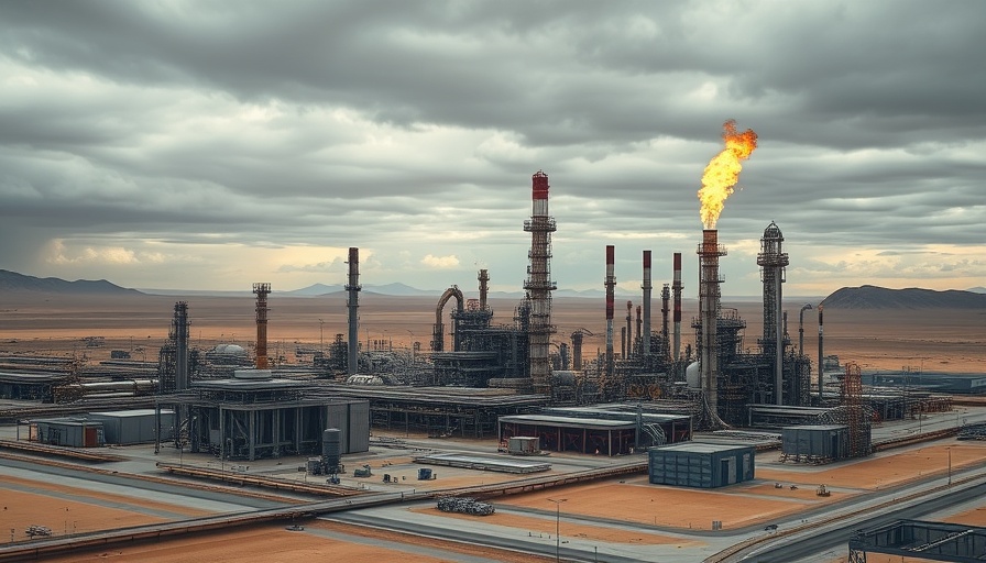 Chinese independent oil companies in Iraq operating refinery in desert.