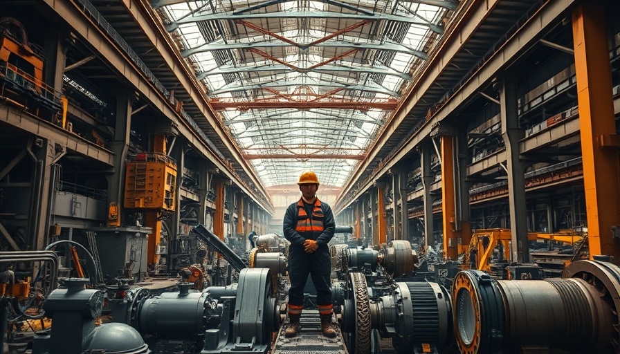 Industrial steel factory showing machinery and structures for investment strategies in the steel sector.