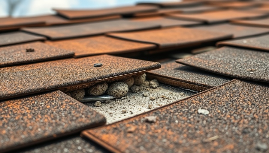 Mold under roof shingles showing common roof problems.