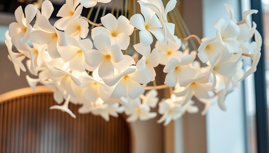 Elegant DIY flower chandelier with white floral design