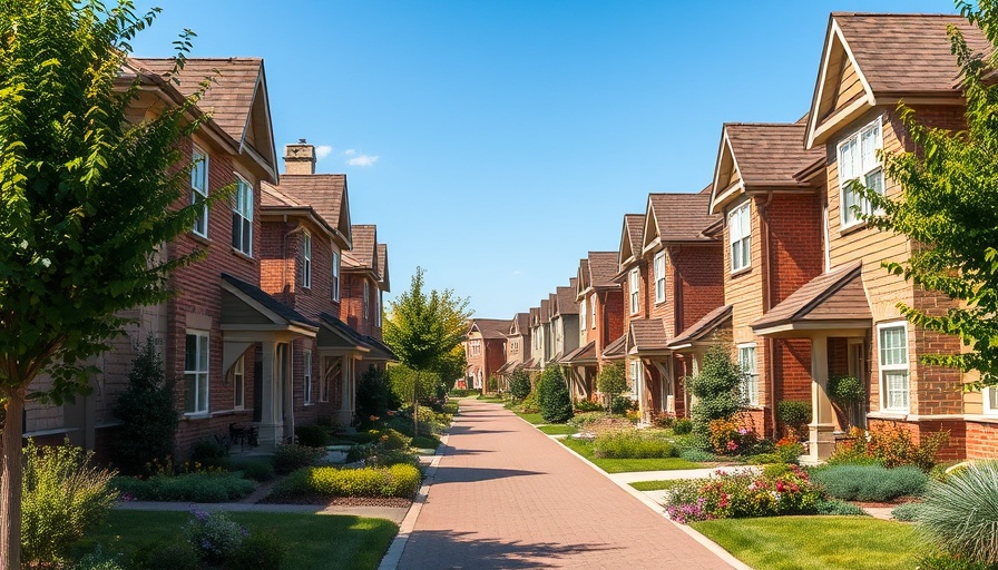 Charming houses in bedroom communities under a sunny sky.