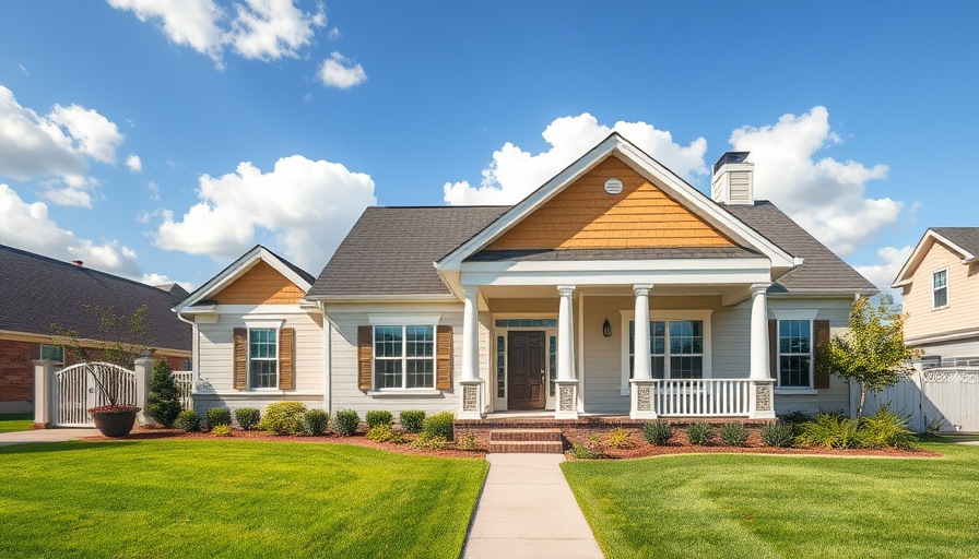 Charming suburban house influencing mortgage and taxes.