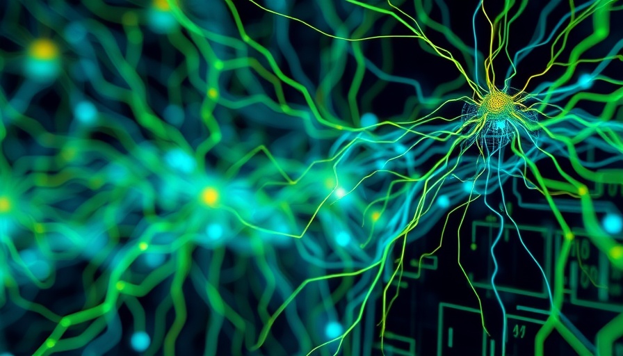 AI reasoning models represented with neural network and binary code.