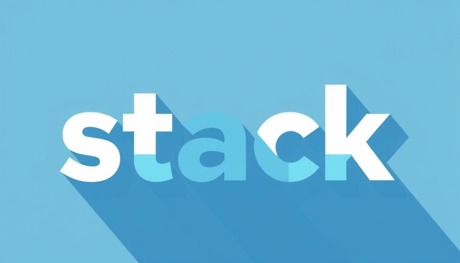 Layered typography art illustrating the word 'stack' in blue tones, symbolizing optimizing your capital stack.