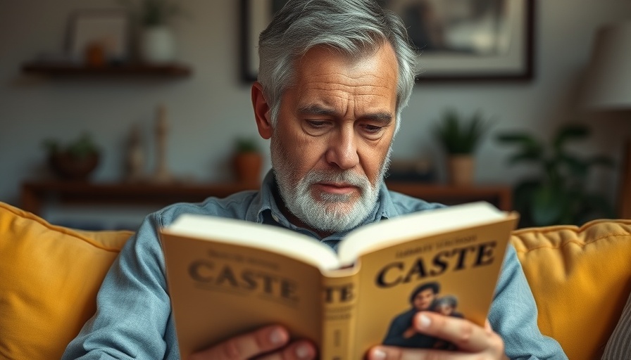 Senior man reading in a book club, Senior Living Communities.