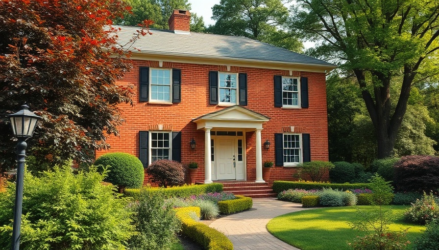 Charming two-story brick house with garden, sales comparison approach.