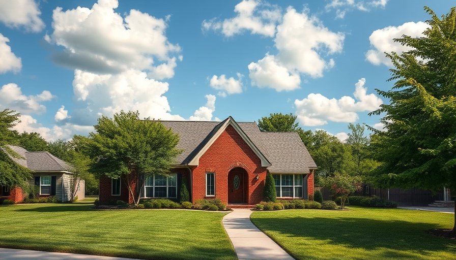 Charming brick house with a lush lawn under a blue sky, when to sell your house.