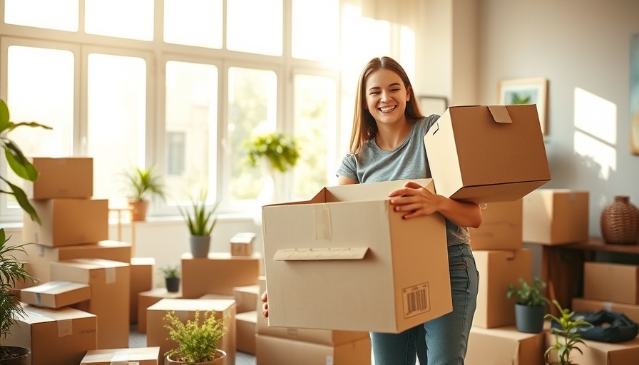Young couple moving in with clean no-contingency offer, smiling.