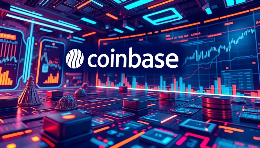 Futuristic Coinbase Everything Exchange theme with digital elements.