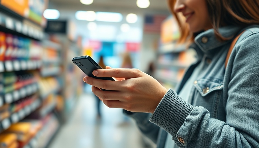 Person using smartphone as Microsoft Lens replacement by AI in store.