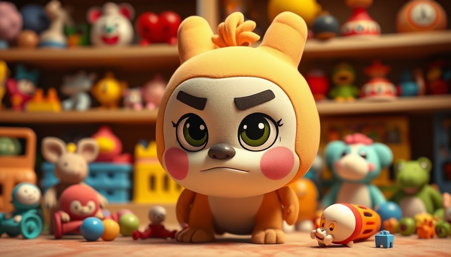 Playful Labubu doll theft scene in cartoon style.