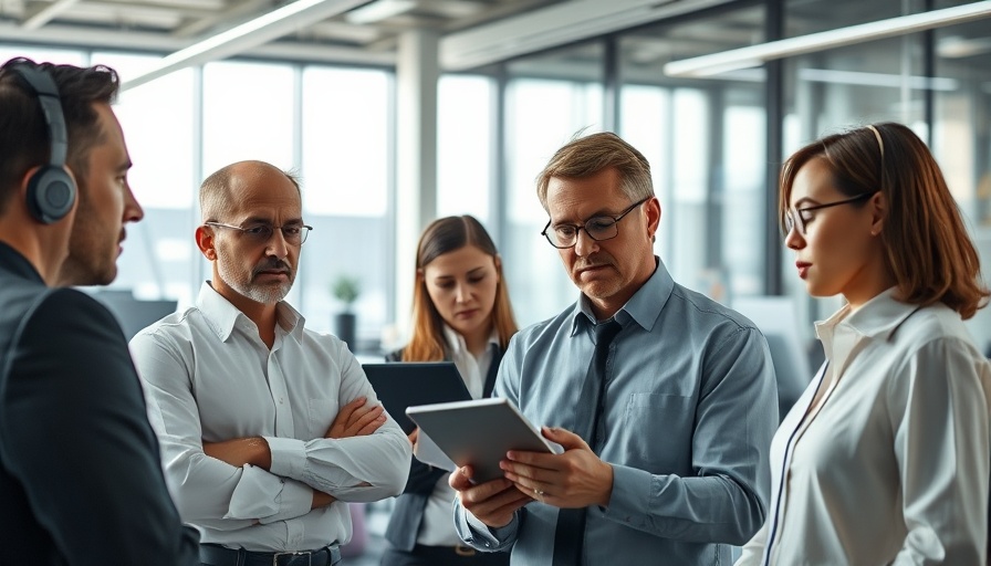 AI impacts on white-collar knowledge workers in a modern office.