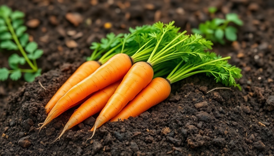 Chantenay carrots growing in soil, showcasing tips on how to grow Chantenay carrots.