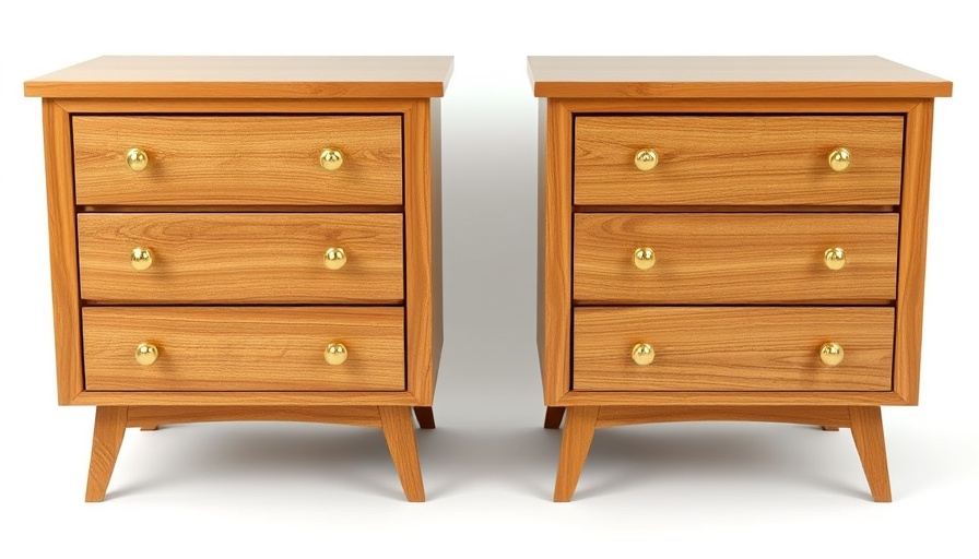 Pair of elegant wooden bedside tables, bedside table options.