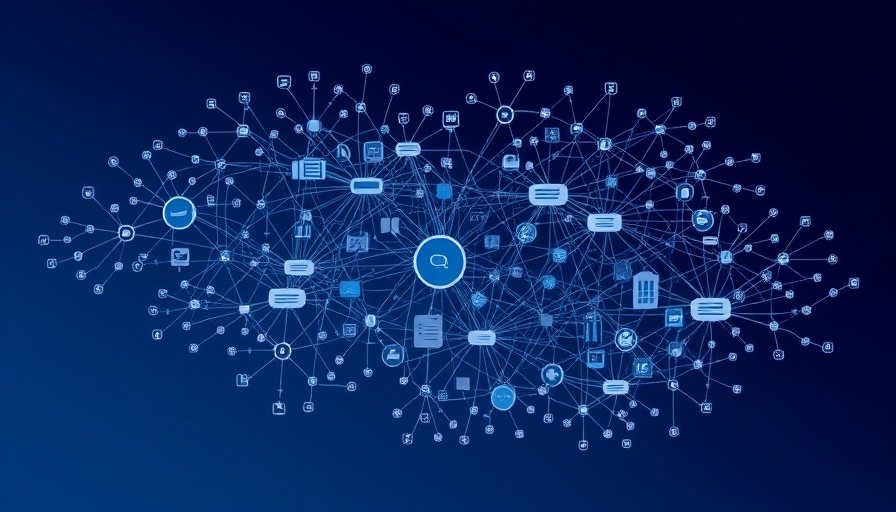 Digital network graphic with LLM nodes, business startup funding theme.