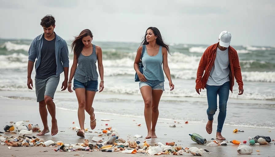 Beach with plastic waste highlighting ambitious plastics treaty Southeast Asia.