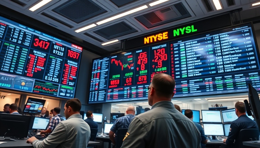 Modern trading floor showing real-time stock market data.