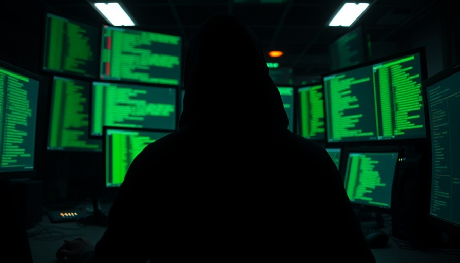 High-tech operation room with a hacking process in progress, depicting a North Korean spying operation hack.