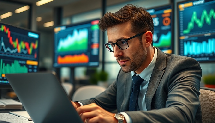 Businessperson analyzing data on laptop, linking to Goldman Sachs Tariff Costs.