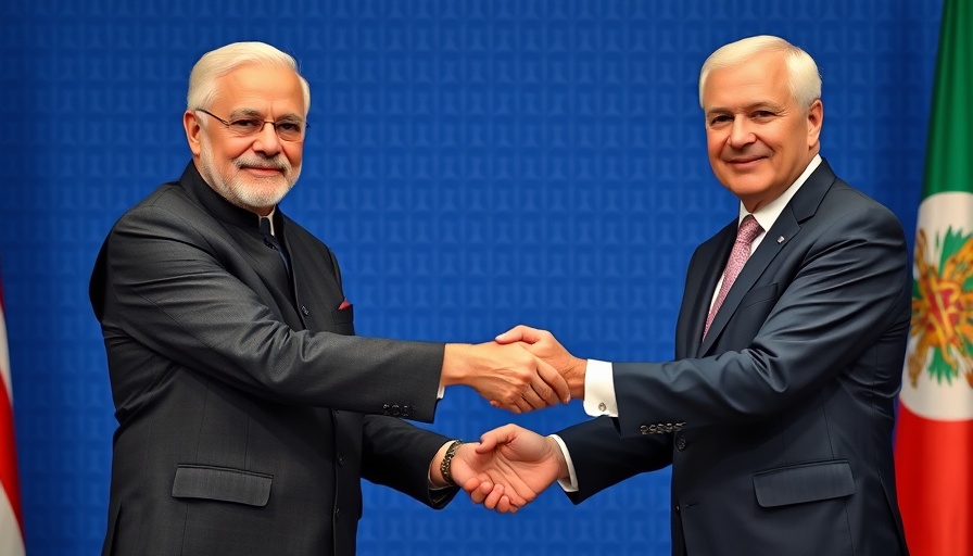 China India border trade negotiations: leaders' handshake.