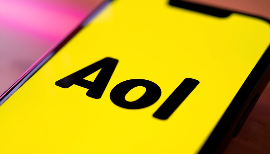 AOL logo on smartphone symbolizing AOL ending dial-up internet service