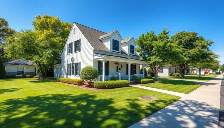 Charming suburban house symbolizes move in after closing