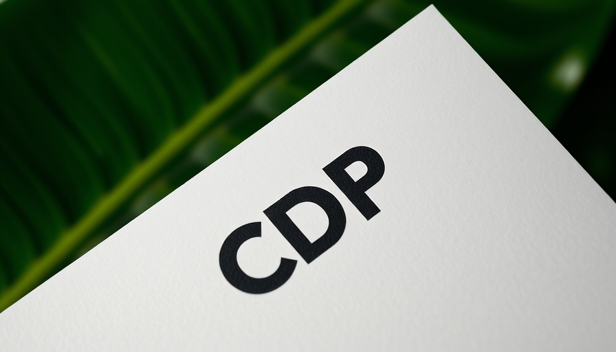 CDP logo with green background representing sustainability