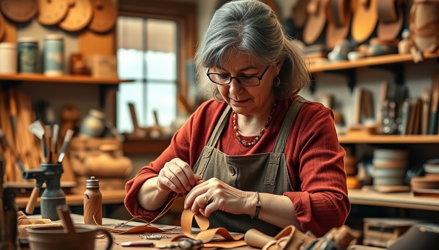 Small business artisan working in cozy workshop, showcasing flexible financing.