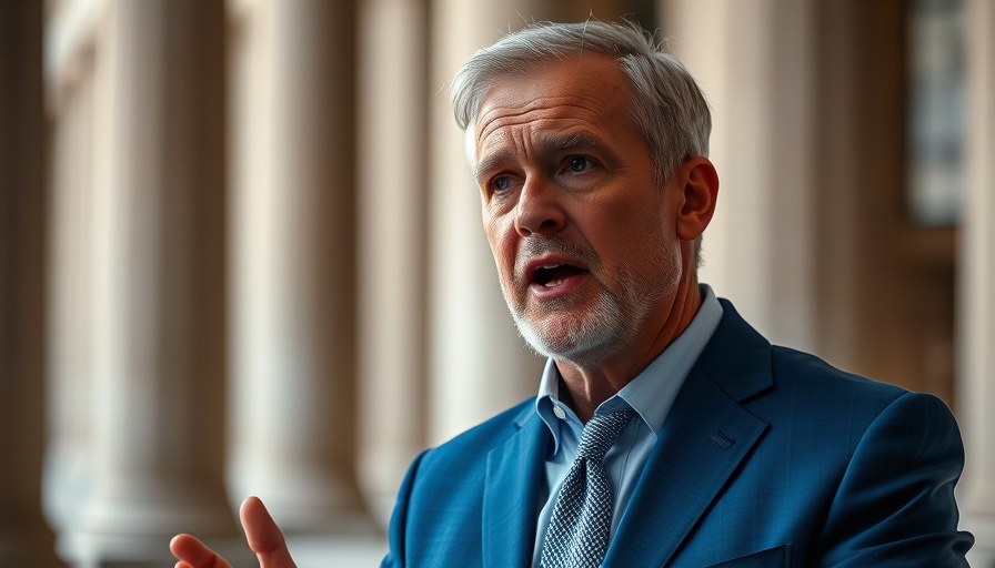 Mature man speaking on Ukraine security guarantees