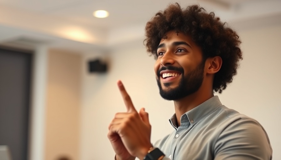 Man pointing positively during a presentation, Meta superintelligence strategy