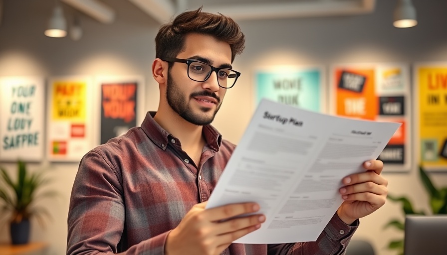 Young entrepreneur presenting a startup plan, highlighting startup success without an MBA.