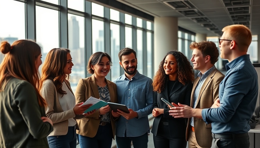 Diverse group discussing business startup funding in modern office
