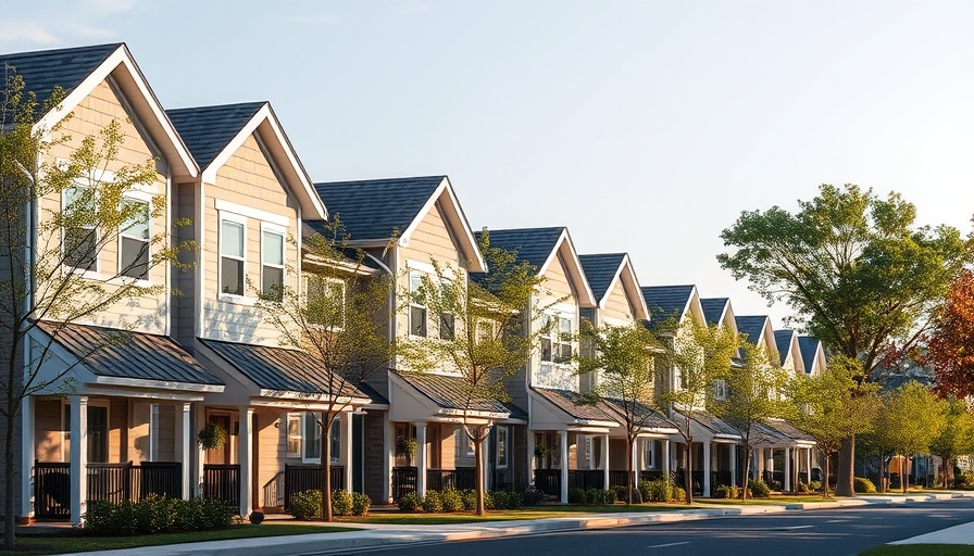 Modern duplex homes lining a quiet residential street, buying a duplex