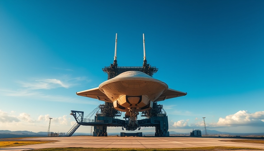 Starship on launch pad with clear skies, Florida delays.