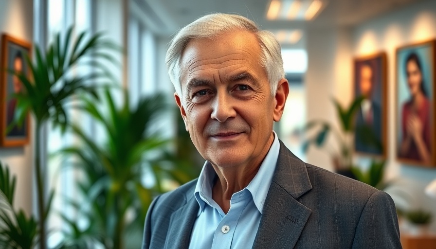 Mature man in office setting for natural solutions for late summer allergies