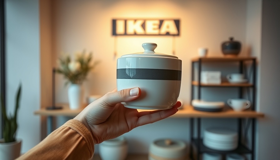 Modern IKEA ceramic jar kitchen must-have, warm hue, minimalist decor.