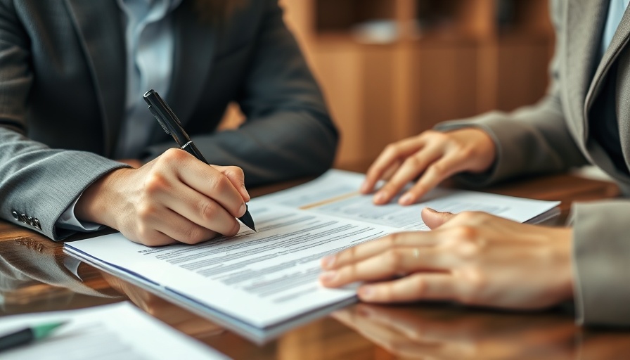 Document signing process illustrating debt consolidation loans.