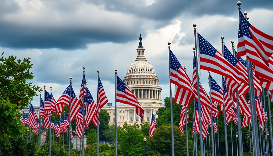 Realism in US Foreign Policy symbolized by Capitol and US flags.