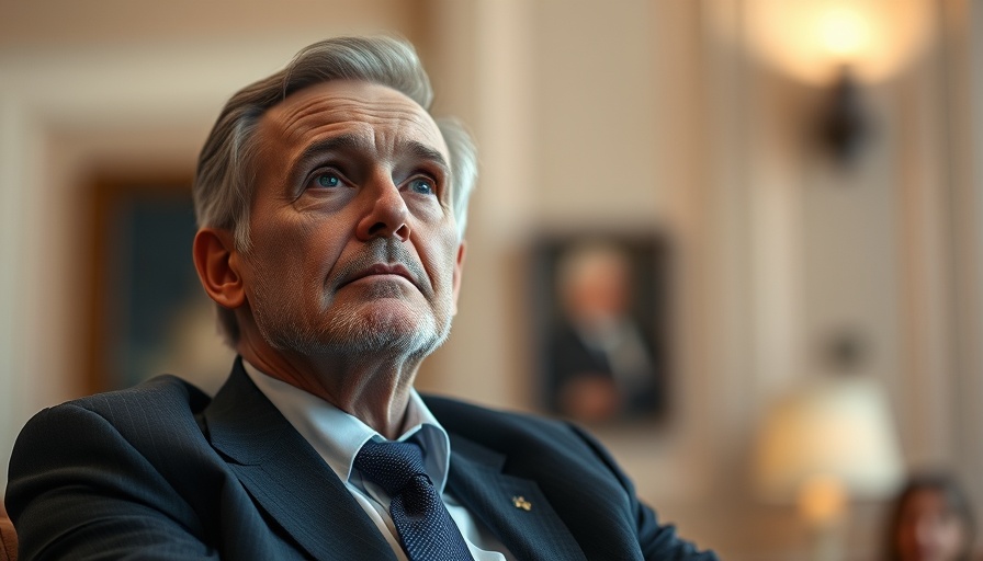 Contemplative older male in formal setting related to New York appeals court fraud case.