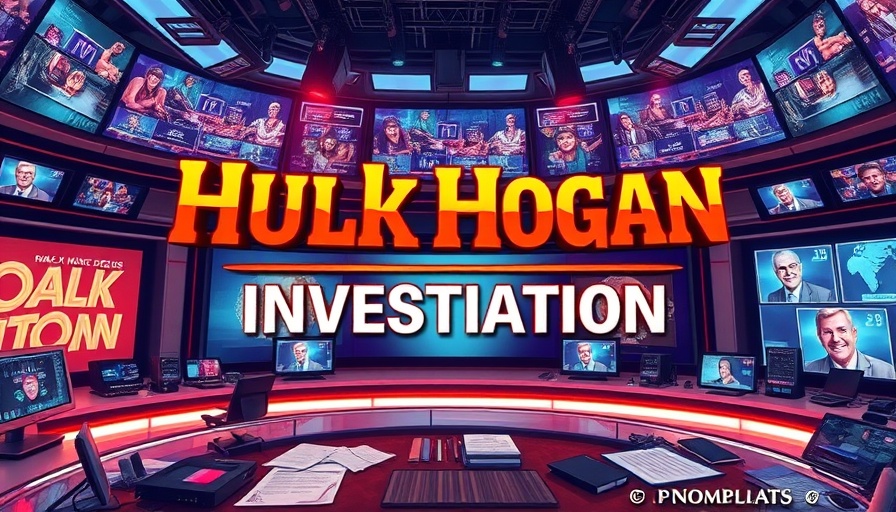 Illustrated news headline about Hulk Hogan death investigation.