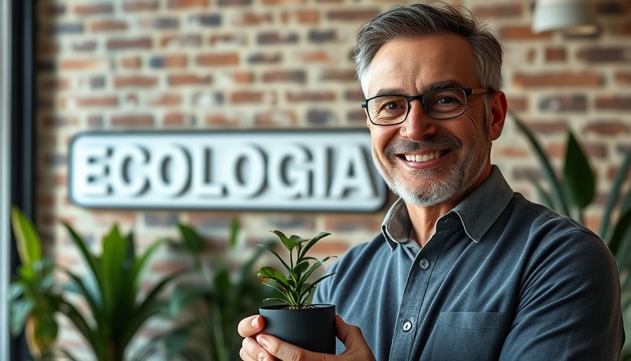 Ecosia stewardship of Chrome: Man in eco-friendly office