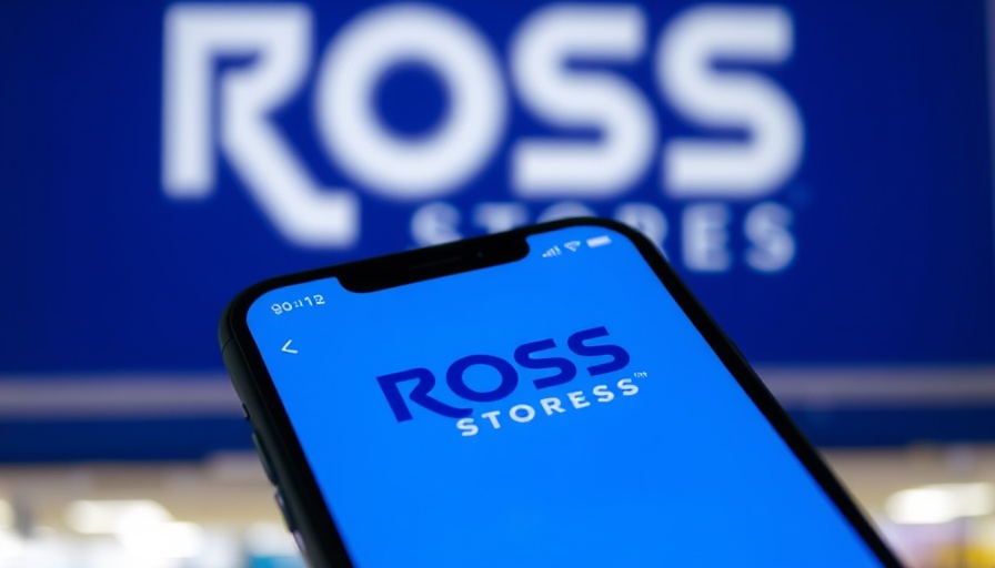 Ross Stores stock market performance logo on smartphone.